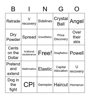 JLL Capital Market Bingo Card