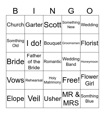 Kaitlyn BINGO Card