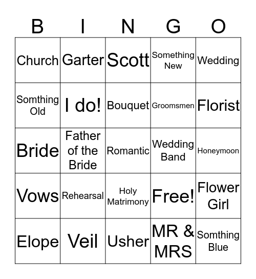 Kaitlyn BINGO Card