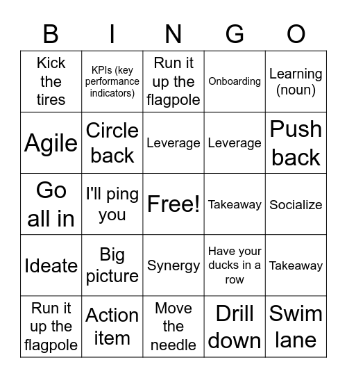 Diplomatic Jargon Bingo Card