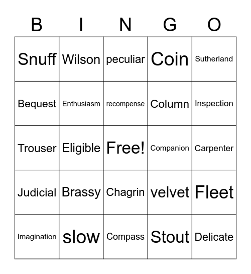 Active Listen Bingo Card