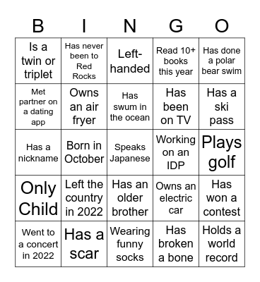 Student Academic Affairs Bingo Card