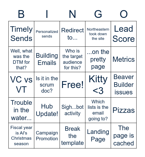 AI Marketing Bingo Card