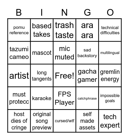 xsoleil debut bingo Card