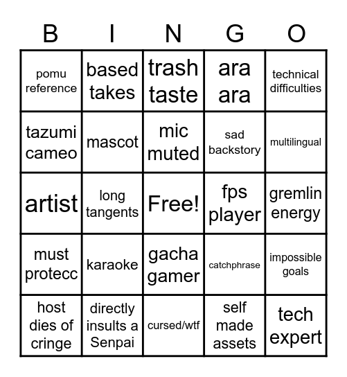 xsoleil debut bingo Card