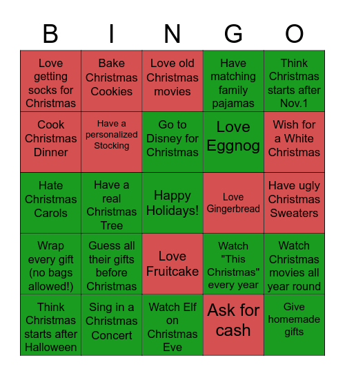 Christmas Who's Most Likely Too... Bingo Card