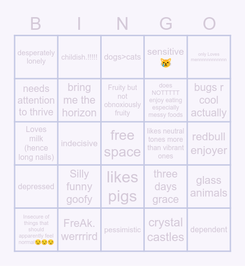 Logan Kinnie Bingo Card