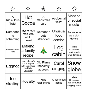 Cheezy Christmas Movie - K Bingo Card