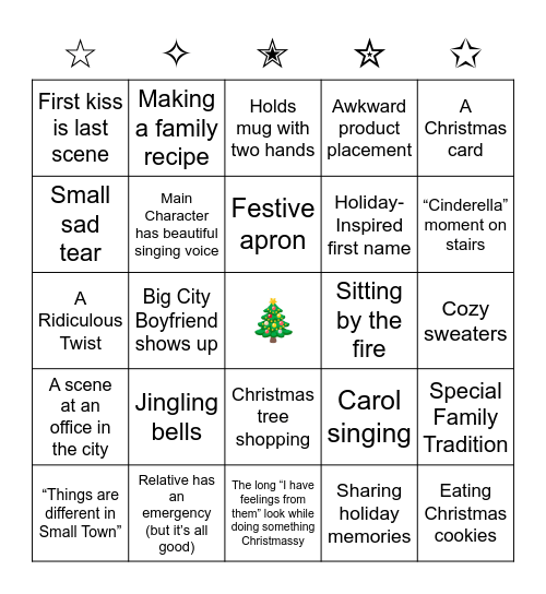 Cheezy Christmas Movie - Dog Specific Bingo Card