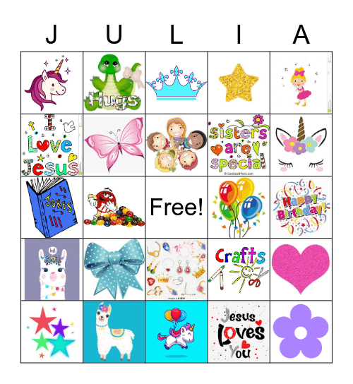 Birthday Bingo Card