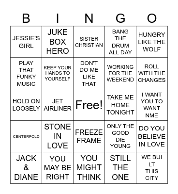 ROAD TRIP HITS 7-6 Bingo Card