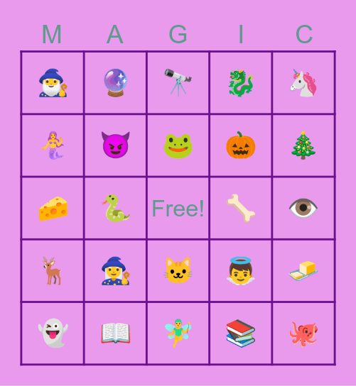 𝐌𝐚𝐠𝐢𝐜 𝐁𝐢𝐧𝐠𝐨! Bingo Card