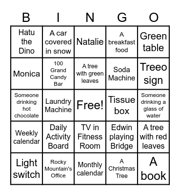 Treeo Scavenger Hunt Bingo 12/10/2022 Bingo Card