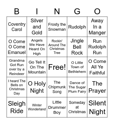 Christmas Songs! Bingo Card