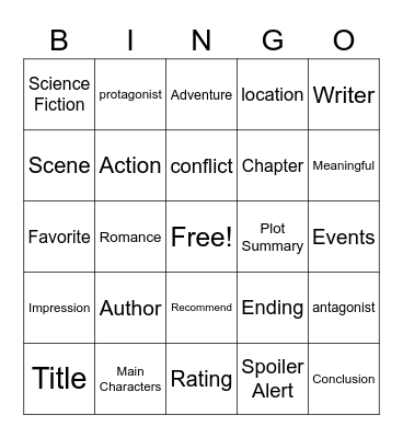 What are these words talking about? Bingo Card