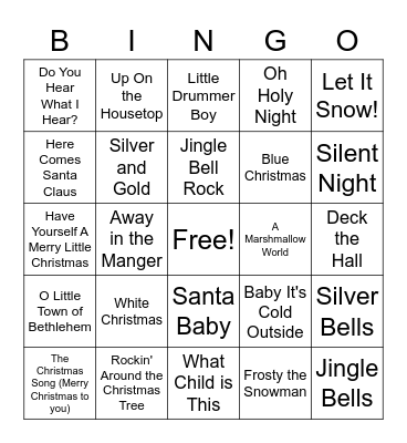 Christmas Bingo Card