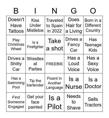 Curren's Crazy Christmas 2022 Bingo Card