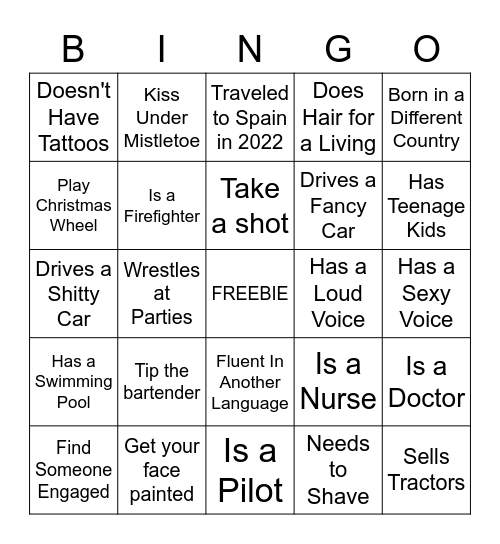 Curren's Crazy Christmas 2022 Bingo Card