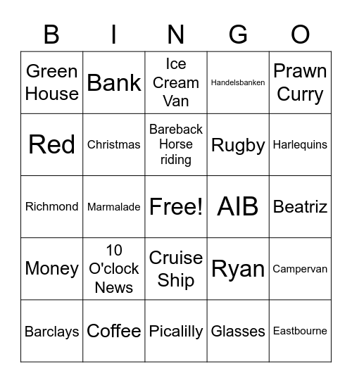 Poppa John's Birthday Bingo! Bingo Card