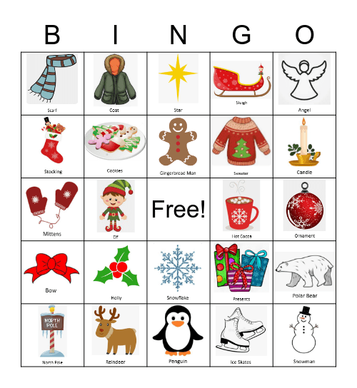 Christmas Bingo Card