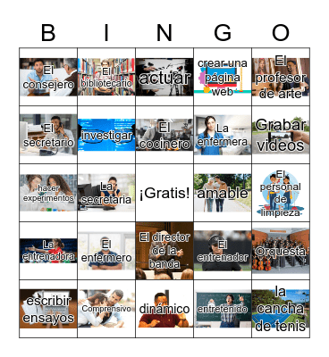 Spanish 2 Quarter 2 Review Bingo Card