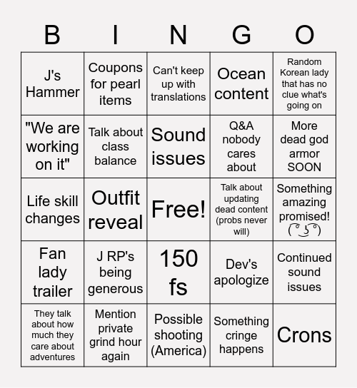Cal Ball BINGO Card
