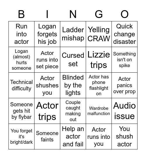 Elf Bingo Card