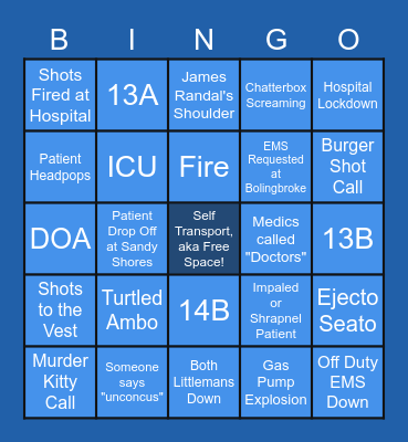 Los Santos EMS Bingo Card