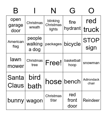 Walk Around Bingo Card