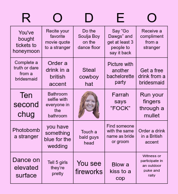 Abby's Last Bingo Card