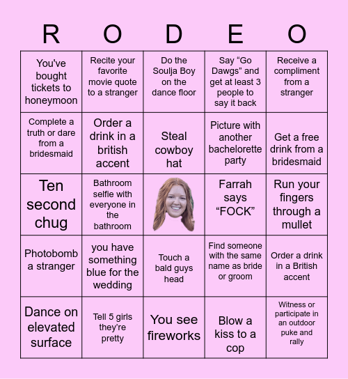 Abby's Last Bingo Card