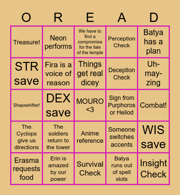 Theros ?51? Bingo Card
