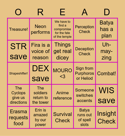 Theros ?51? Bingo Card