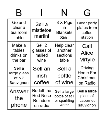 Highdown Bingo Card