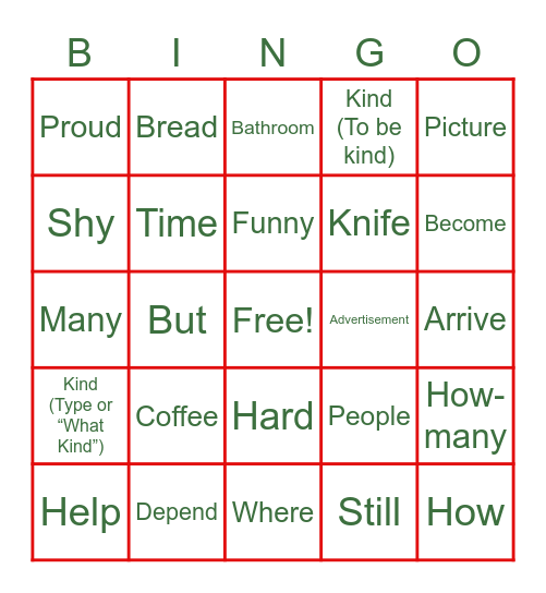 Bingo Card
