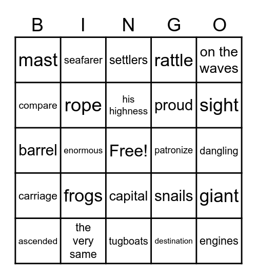 russian grandmother 2 Bingo Card