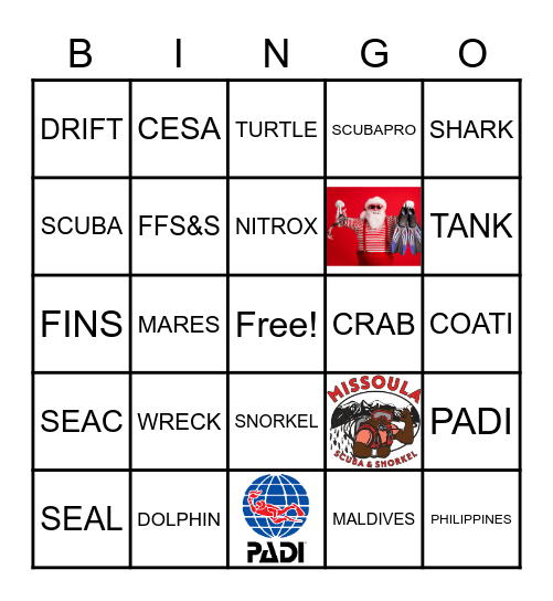 SCUBA BINGO! Bingo Card