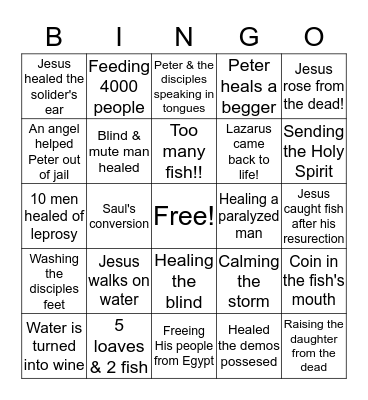 AMAZING Bingo Card