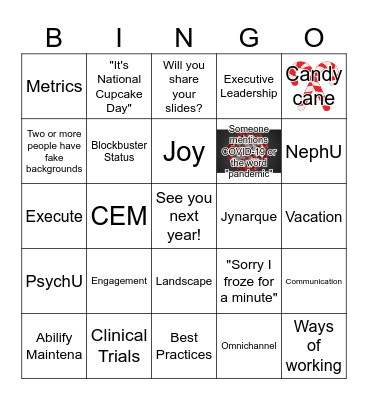 US Medical Affairs Virtual Bingo Card