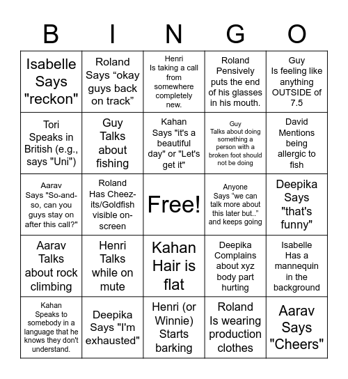 INVERSA Check-In Bingo Card