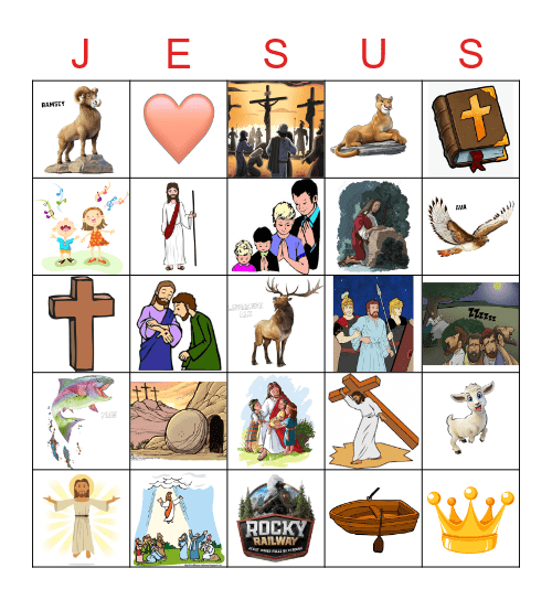 Jesus Bingo Card