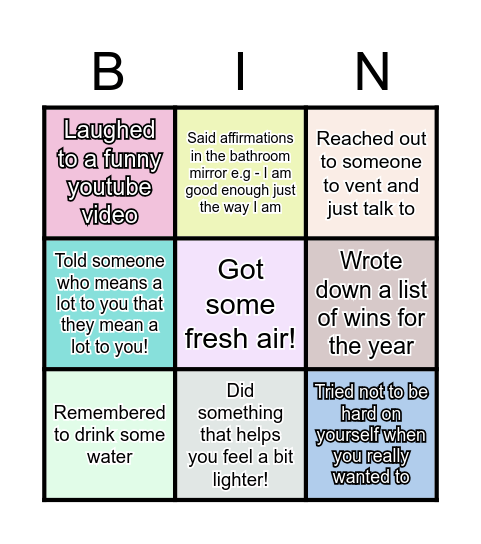 MOSTies Bingo! Bingo Card