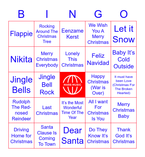 ! Merry Christmas ! Bingo Card