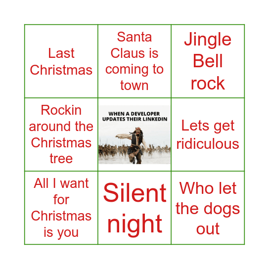 Christmas time in TA team Bingo Card