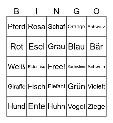 German Review - EWLE 2022 Bingo Card