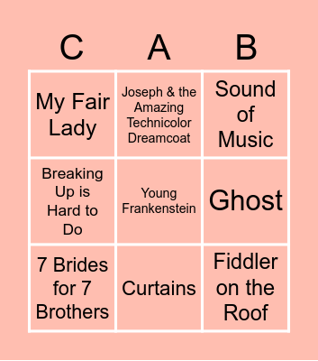 The CAUSE Alumnite Bingo Card! Bingo Card