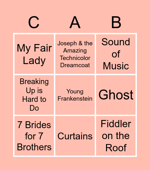 The CAUSE Alumnite Bingo Card! Bingo Card