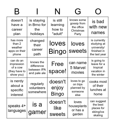 Find a person who ... Bingo Card