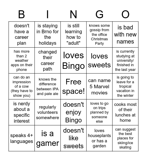 Find a person who ... Bingo Card