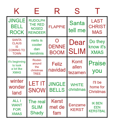 SLIM BINGO Card